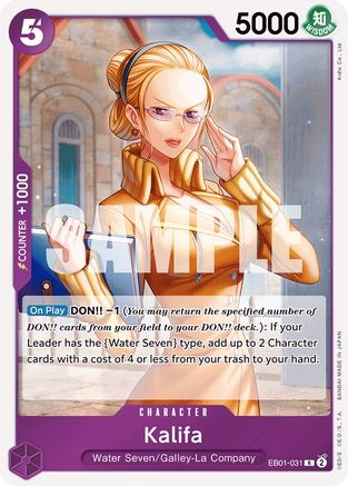 Kalifa (EB01-031) [Extra Booster: Memorial Collection] Foil One Piece Single Bandai
