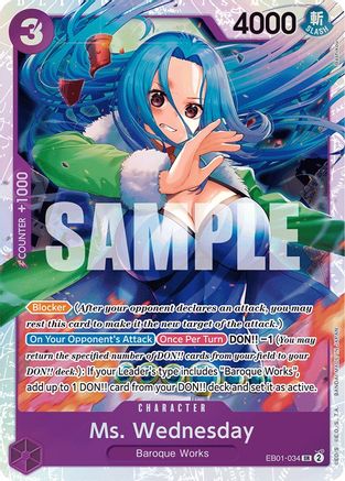 Ms. Wednesday (EB01-034) [Extra Booster: Memorial Collection] Foil One Piece Single Bandai