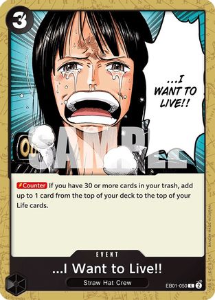 ...I Want to Live!! [Extra Booster: Memorial Collection] One Piece Single Bandai