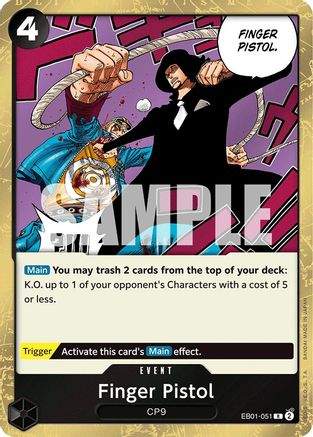 Finger Pistol (EB01-051) [Extra Booster: Memorial Collection] Foil One Piece Single Bandai