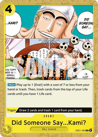Did Someone Say...Kami? (EB01-060) [Extra Booster: Memorial Collection] One Piece Single Bandai