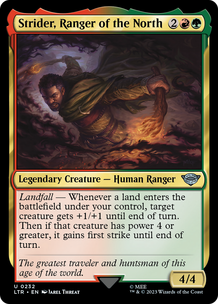 Strider, Ranger of the North (LTR-232) [The Lord of the Rings: Tales of Middle-earth] Foil MTG Single Wizards of the Coast