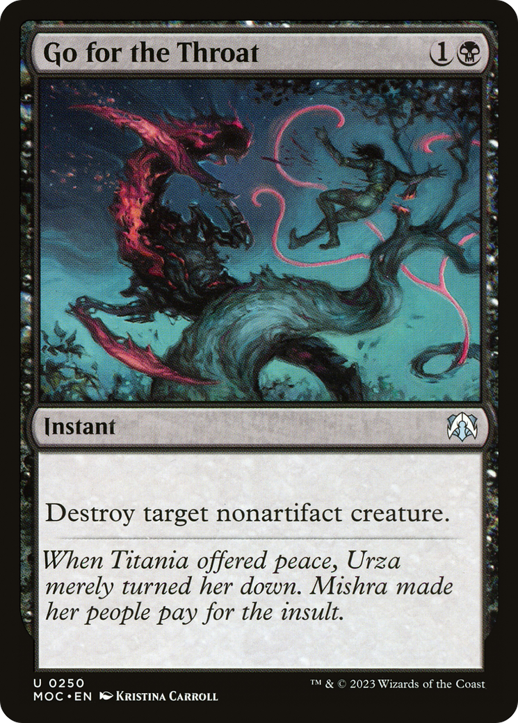 Go for the Throat (MOC-250) [March of the Machine Commander] MTG Single Wizards of the Coast