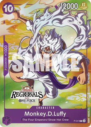 Monkey.D.Luffy (041) (Offline Regional 2024 Vol. 2) [Participant] (P-041) [One Piece Promotion Cards] Foil One Piece Single Bandai