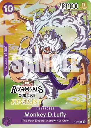 Monkey.D.Luffy (041) (Online Regional 2024 Vol. 2) [Finalist] (P-041) [One Piece Promotion Cards] Foil One Piece Single Bandai