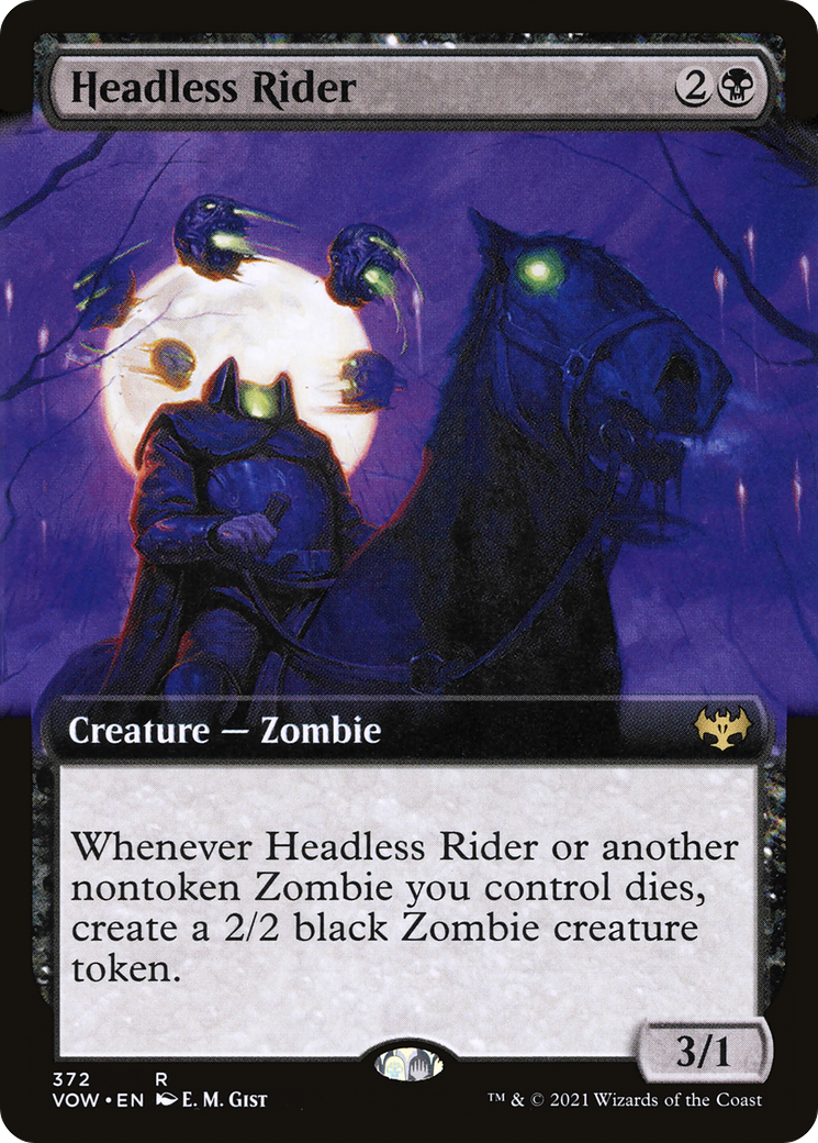 Headless Rider (VOW-372) [Innistrad: Crimson Vow] (Extended Art) Foil MTG Single Wizards of the Coast