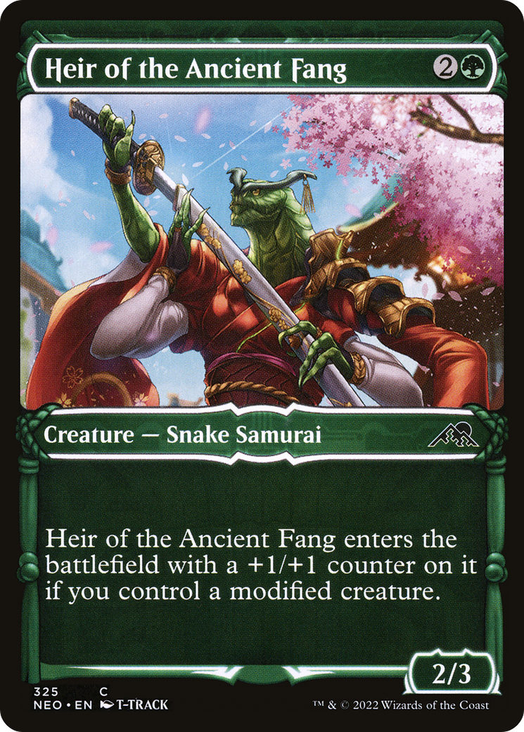 Heir of the Ancient Fang (NEO-325) [Kamigawa: Neon Dynasty] (Showcase) Foil MTG Single Wizards of the Coast