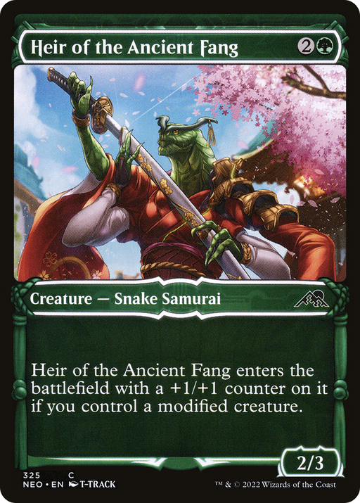 Heir of the Ancient Fang (NEO-325) [Kamigawa: Neon Dynasty] (Showcase) MTG Single Wizards of the Coast