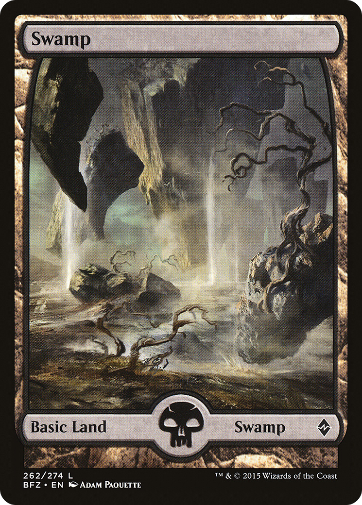 Swamp (262) (Full Art) [Battle for Zendikar] MTG Single Magic: The Gathering