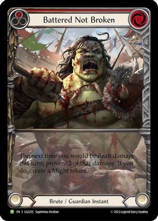 Battered Not Broken [LGS255] (Promo)  Rainbow Foil Flesh And Blood Single Flesh And Blood   