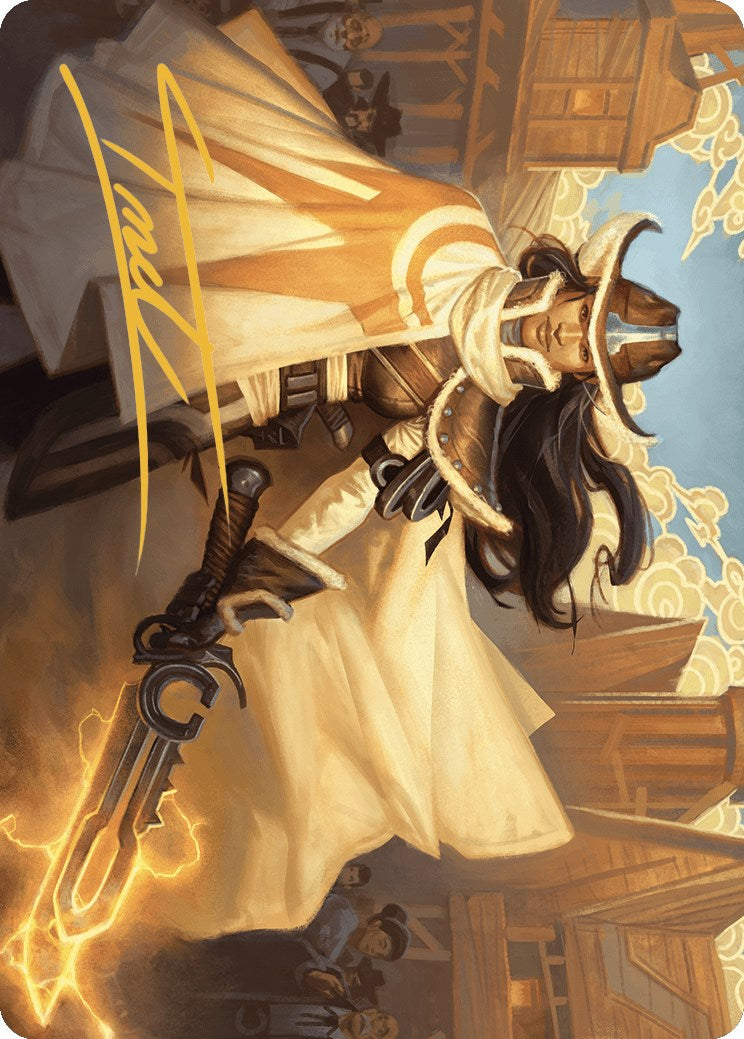 Omenport Vigilante Art Card (Gold-Stamped Signature) [Art Series] Outlaws of Thunder Junction MTG Single Magic: The Gathering