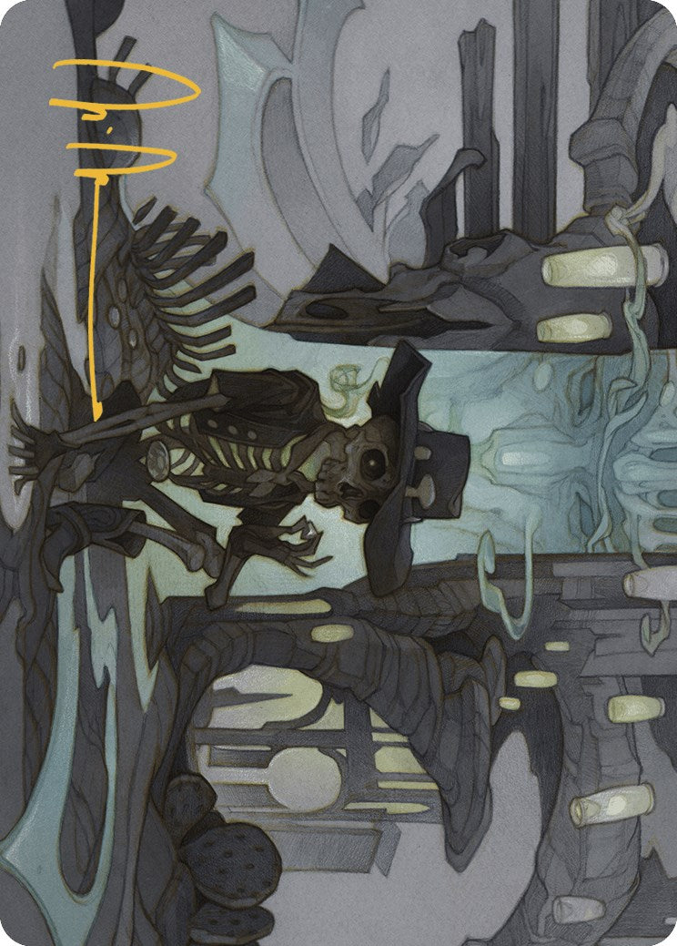 Tinybones Joins Up Art Card (Gold-Stamped Signature) [Art Series] Outlaws of Thunder Junction MTG Single Magic: The Gathering