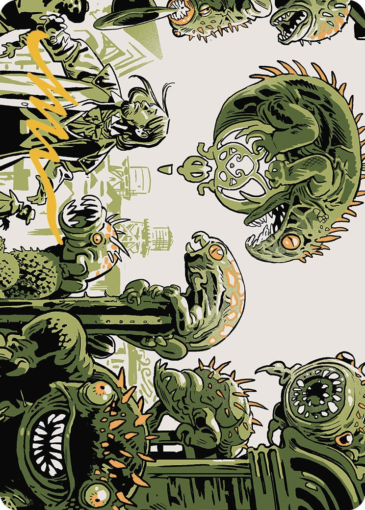 Pest Infestation Art Card (Gold-Stamped Signature) [Outlaws of Thunder Junction Art Series] MTG Single Magic: The Gathering   