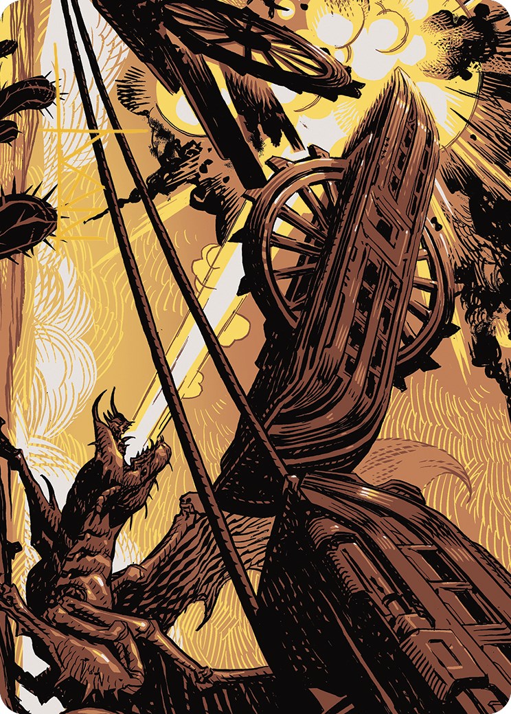 Cruel Ultimatum Art Card (Gold-Stamped Signature) [Outlaws of Thunder Junction Art Series] MTG Single Magic: The Gathering   