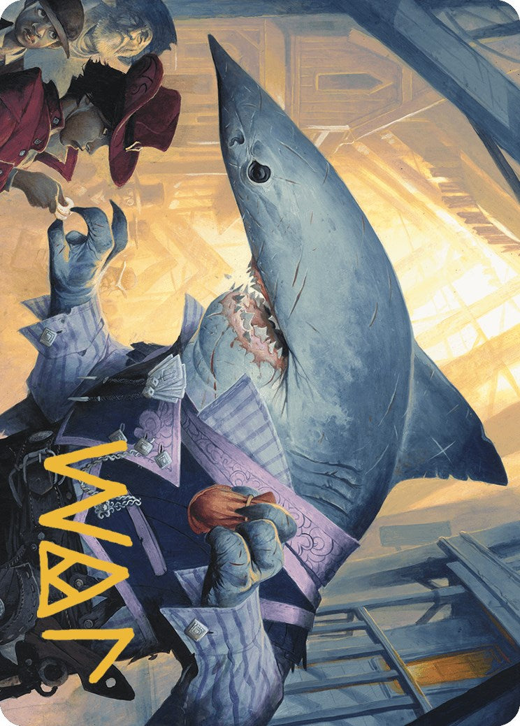 Loan Shark Art Card (Gold-Stamped Signature) [Art Series] Outlaws of Thunder Junction MTG Single Magic: The Gathering