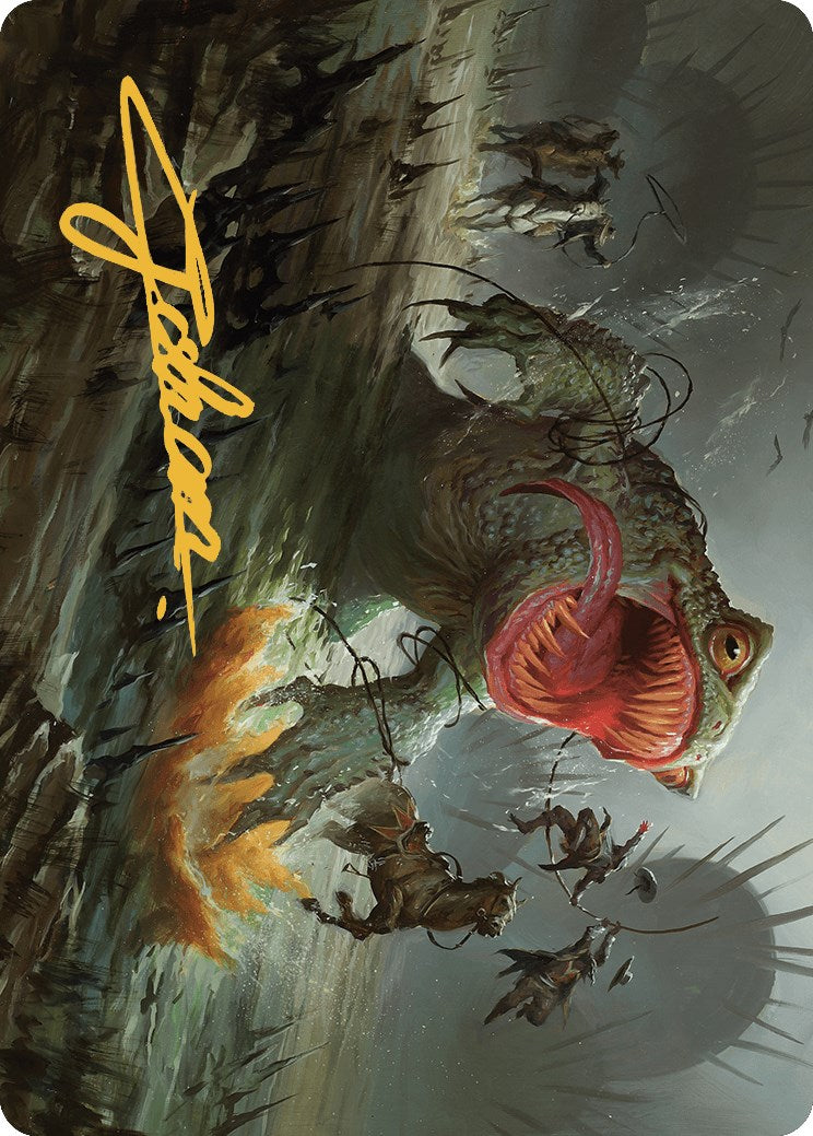 The Gitrog, Ravenous Ride Art Card (Gold-Stamped Signature) [Art Series] Outlaws of Thunder Junction MTG Single Magic: The Gathering