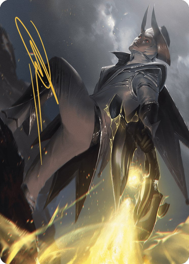 Ruthless Lawbringer Art Card (Gold-Stamped Signature) [Art Series] Outlaws of Thunder Junction MTG Single Magic: The Gathering