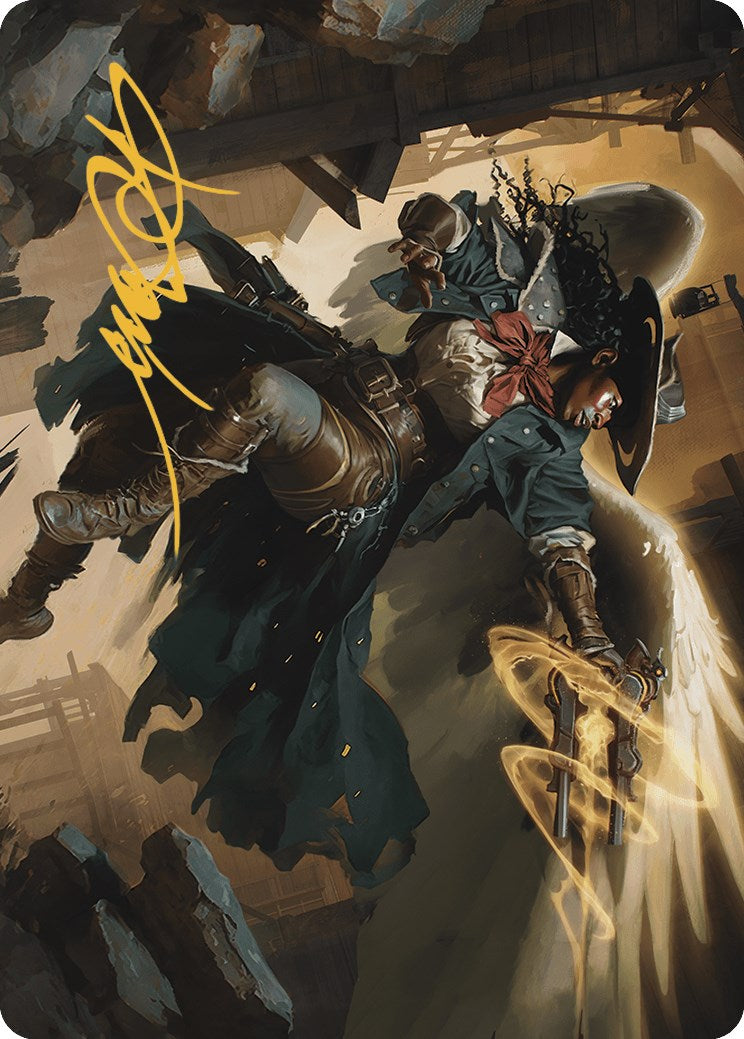 Archangel of Tithes Art Card (Gold-Stamped Signature) [Art Series] Outlaws of Thunder Junction MTG Single Magic: The Gathering