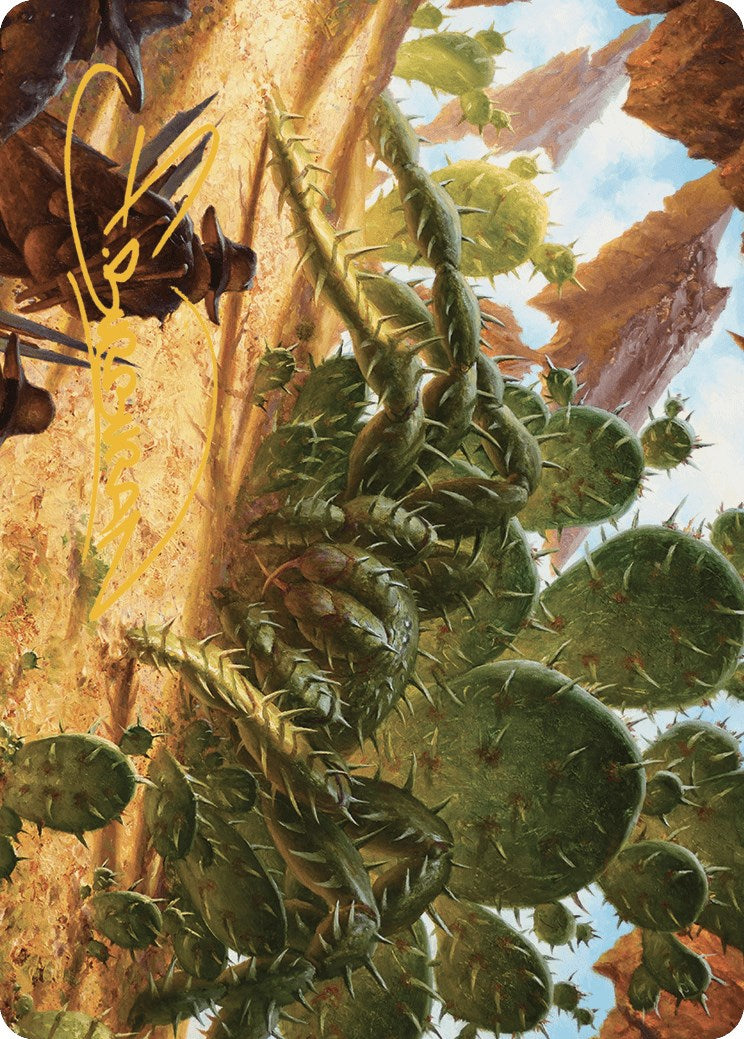 Cactarantula Art Card (Gold-Stamped Signature) [Art Series] Outlaws of Thunder Junction MTG Single Magic: The Gathering