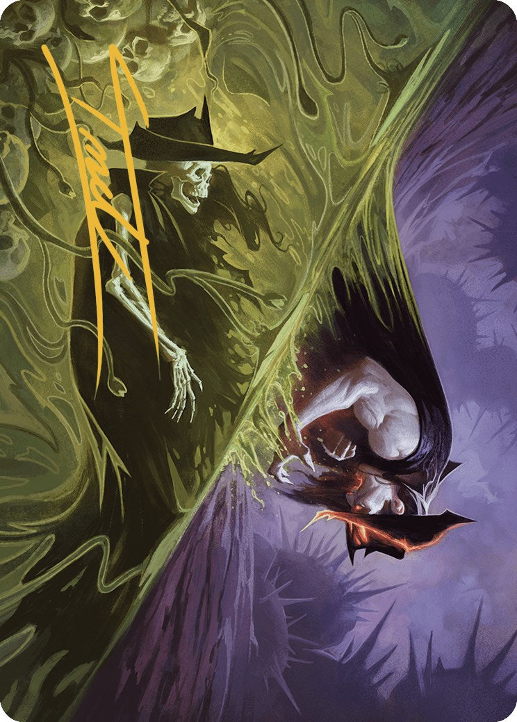 Pillage the Bog Art Card (Gold-Stamped Signature) [Art Series] Outlaws of Thunder Junction MTG Single Magic: The Gathering