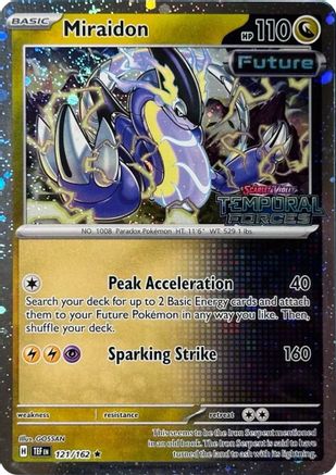 Miraidon - 121/162 (Cosmos Holo) (Best Buy) Holofoil [Misc: Cards & Products] Pokemon Single Pokémon