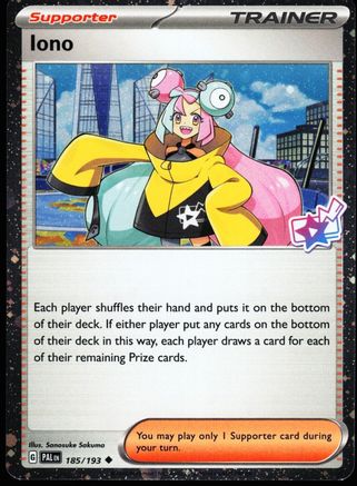 Iono - 185/193 (Cosmo Foil) Holofoil [Misc: Cards & Products] Pokemon Single Pokémon