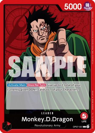 Monkey.D.Dragon (001) (OP07-001) [500 Years in the Future] One Piece Single Bandai
