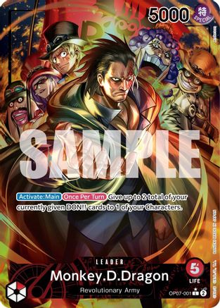 Monkey.D.Dragon (001) (Parallel) (OP07-001) [500 Years in the Future] Foil One Piece Single Bandai