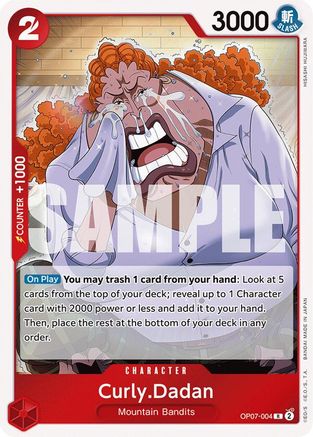 Curly.Dadan (OP07-004) [500 Years in the Future] Foil One Piece Single Bandai