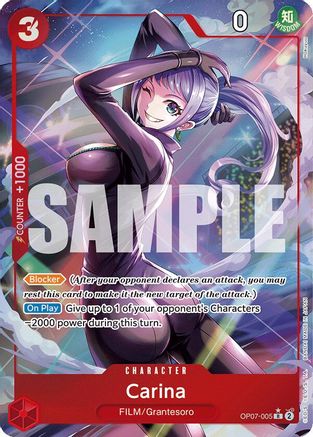 Carina (Parallel) (OP07-005) [500 Years in the Future] Foil One Piece Single Bandai