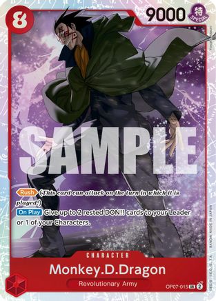 Monkey.D.Dragon (015) (OP07-015) [500 Years in the Future] Foil One Piece Single Bandai