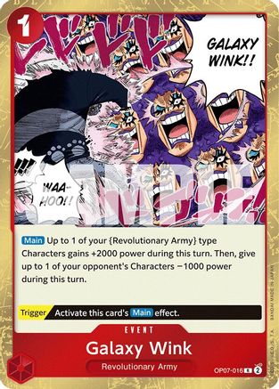 Galaxy Wink (OP07-016) [500 Years in the Future] Foil One Piece Single Bandai
