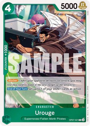 Urouge (OP07-021) [500 Years in the Future] Foil One Piece Single Bandai