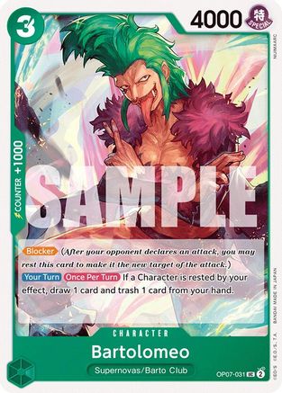 Bartolomeo (OP07-031) [500 Years in the Future] One Piece Single Bandai