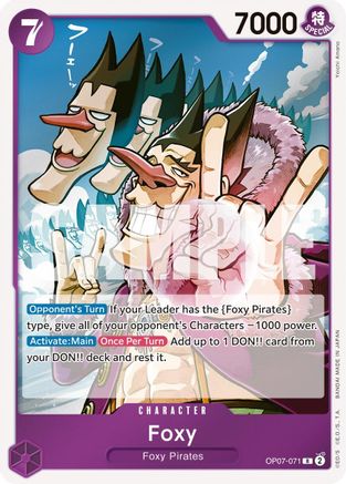 Foxy (071) (OP07-071) [500 Years in the Future] Foil One Piece Single Bandai