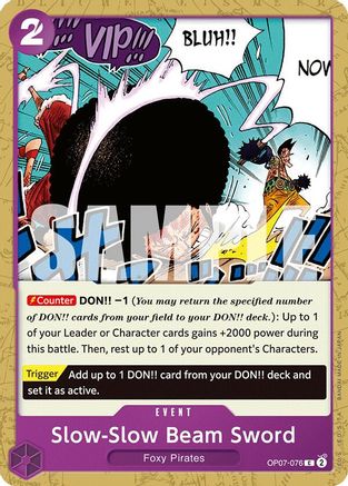 Slow-Slow Beam Sword (OP07-076) [500 Years in the Future] One Piece Single Bandai
