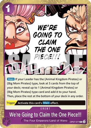 We're Going to Claim the One Piece!!! (OP07-077) [500 Years in the Future] Foil One Piece Single Bandai