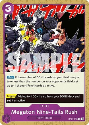 Megaton Nine-Tails Rush (OP07-078) [500 Years in the Future] One Piece Single Bandai