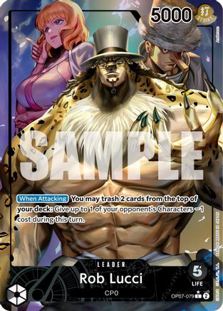 Rob Lucci (079) (Parallel) (OP07-079) [500 Years in the Future] Foil One Piece Single Bandai