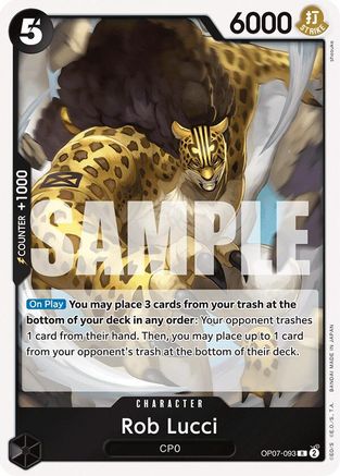 Rob Lucci (093) (OP07-093) [500 Years in the Future] Foil One Piece Single Bandai