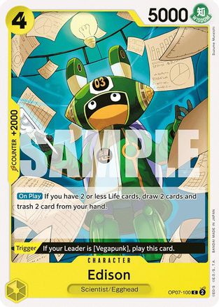 Edison (OP07-100) [500 Years in the Future] One Piece Single Bandai