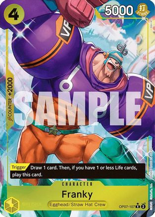 Franky (Parallel) (OP07-107) [500 Years in the Future] Foil One Piece Single Bandai