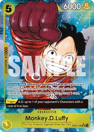 Monkey.D.Luffy (109) (Parallel) (OP07-109) [500 Years in the Future] Foil One Piece Single Bandai