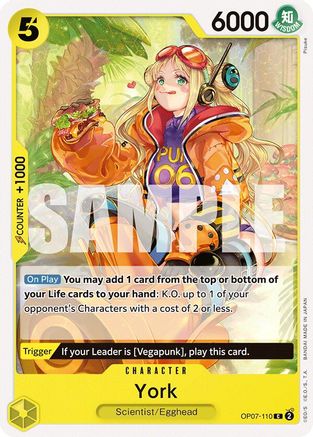 York (OP07-110) [500 Years in the Future] One Piece Single Bandai