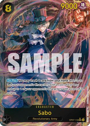 Sabo (Parallel) (OP07-118) [500 Years in the Future] Foil One Piece Single Bandai