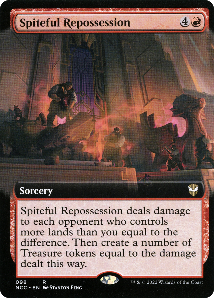 Spiteful Repossession (NCC-098) [New Capenna Commander] (Extended Art) Foil MTG Single Wizards of the Coast