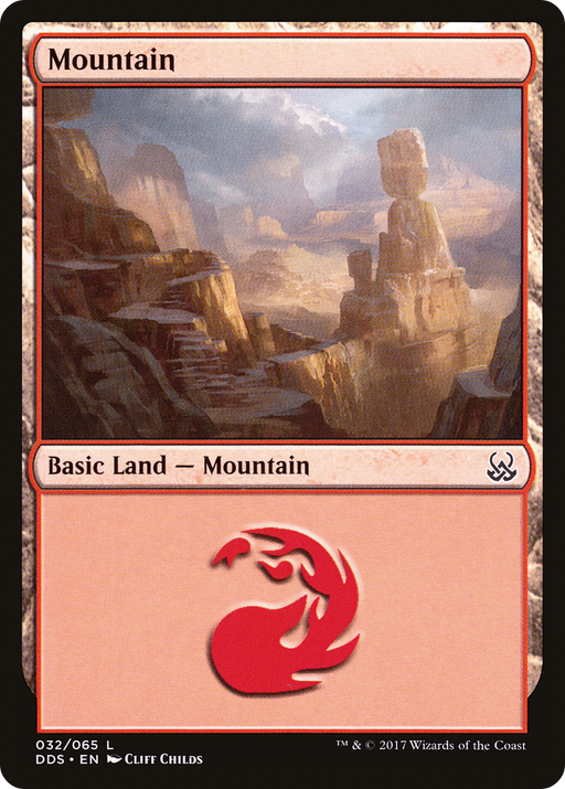Mountain (032) (DDS-032) [Misc] Duel Decks: Mind vs. Might MTG Single Wizards of the Coast