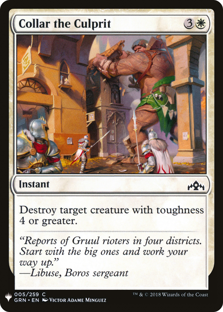 Collar the Culprit (LIST-GRN-5) [Mystery Booster] The List MTG Single Wizards of the Coast