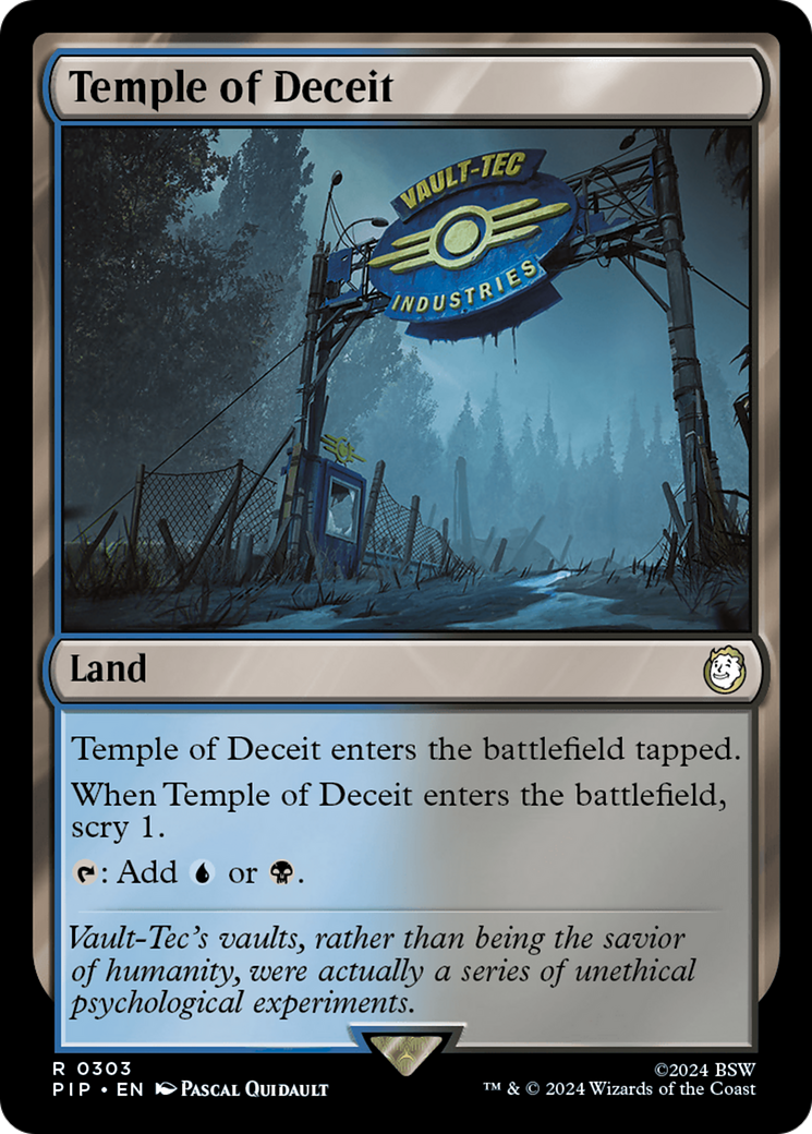 Temple of Deceit (PIP-303) [Fallout] Foil MTG Single Wizards of the Coast