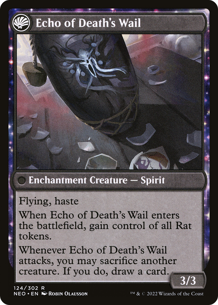Tribute to Horobi // Echo of Death's Wail (NEO-124) [Kamigawa: Neon Dynasty] Foil MTG Single Wizards of the Coast